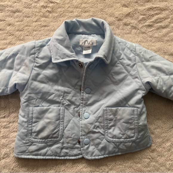 The Children's Place Sky Blue Quilted Puffer Jacket - Picture 1 of 3
